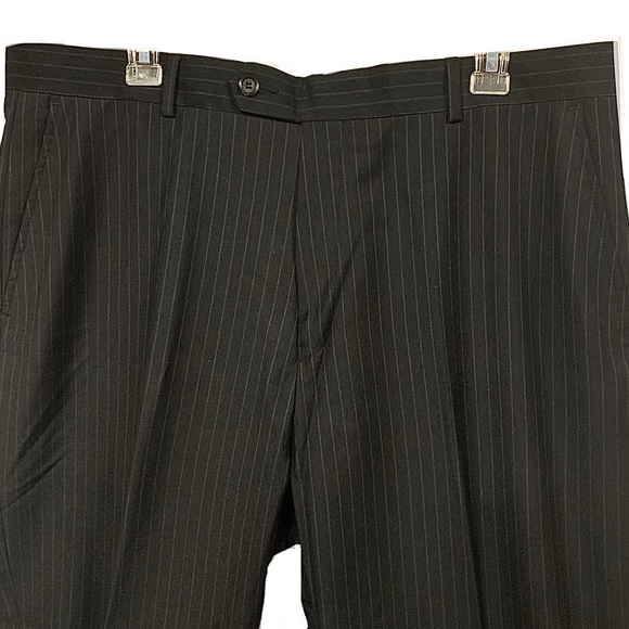 Response Bertini Black Pinstripe Dress Pants Size 38 - Picture 2 of 11